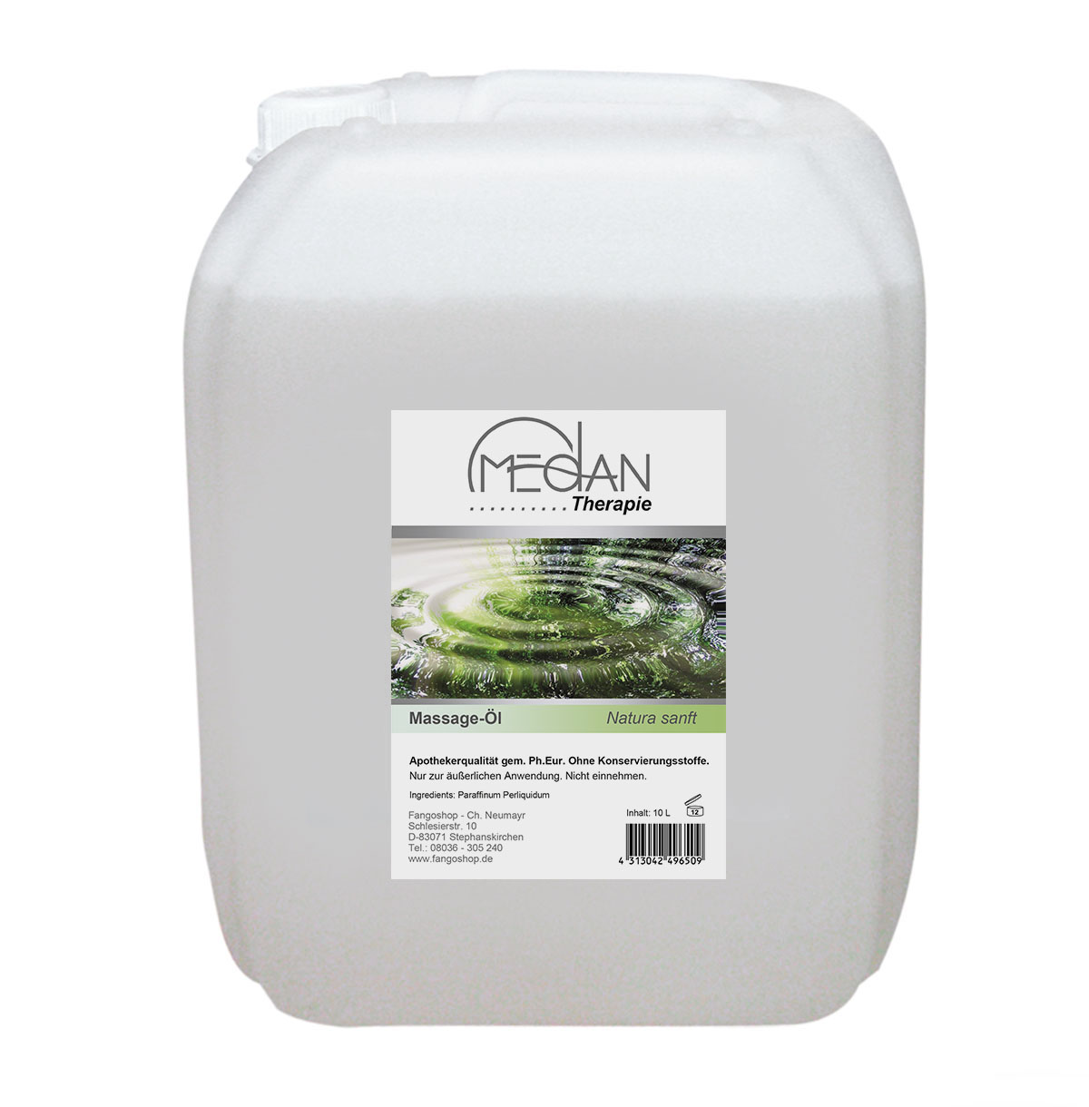 MEDAN Massage-Öl, Natura sanft, 10 Liter