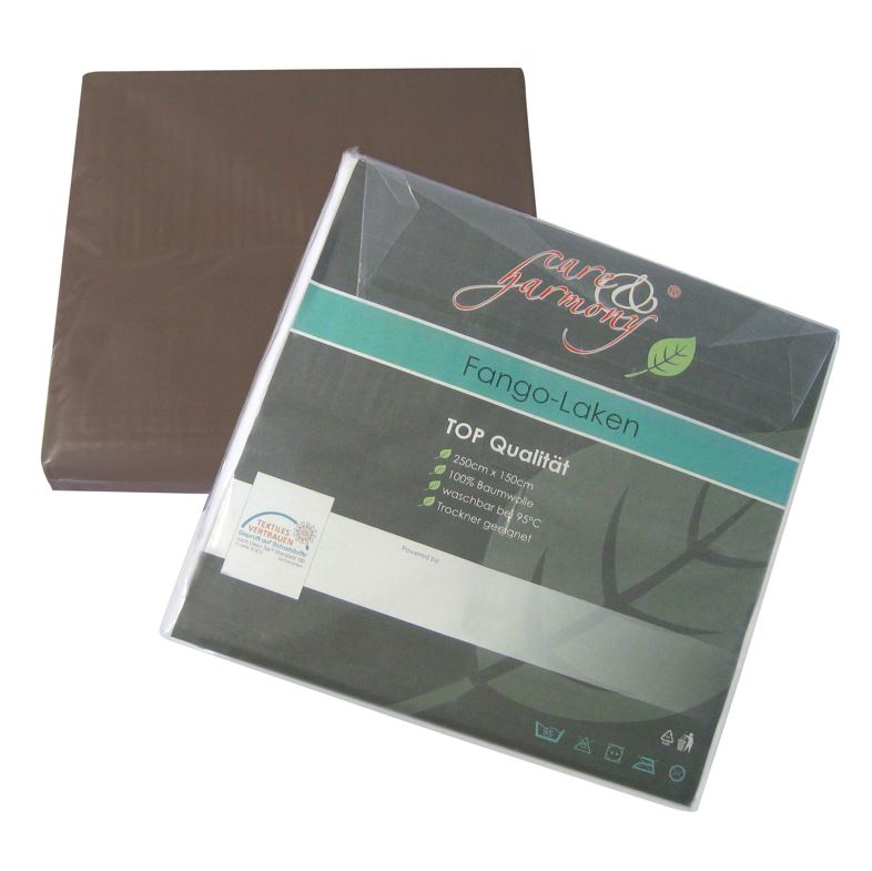 Fangolaken 250 x 150 cm Baumwolle braun