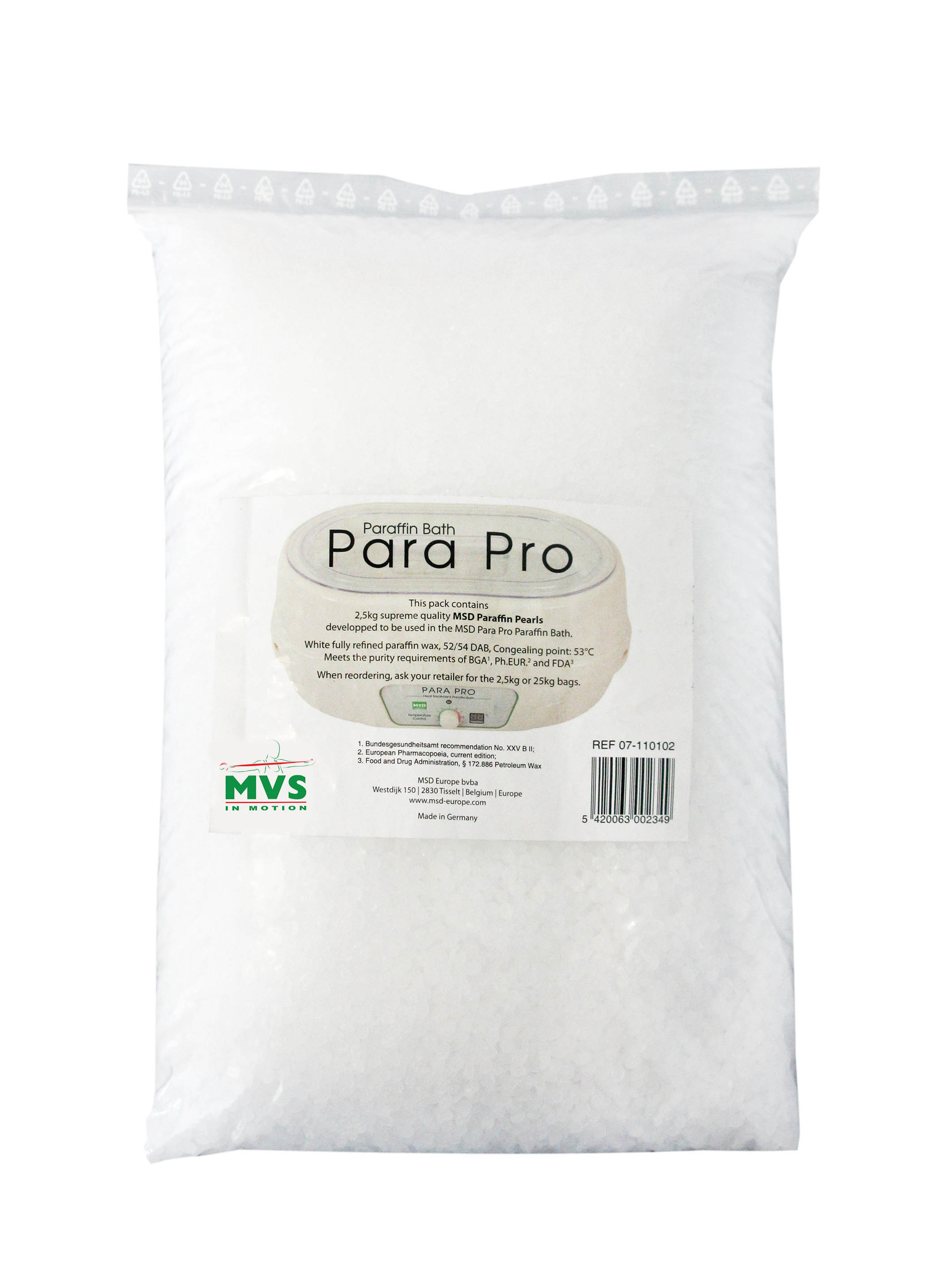 Paraffin-Perlen, 2,5 kg, für MoVes Para Pro